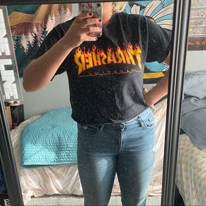 Vintage Thrasher cropped t shirt